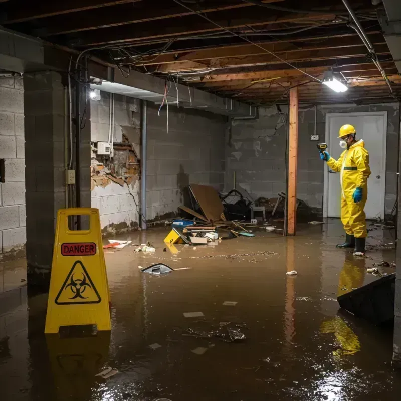 Flooded Basement Electrical Hazard in Pierson, FL Property